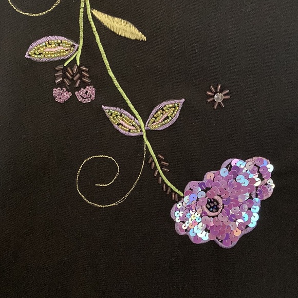 Floral waist-length coat with sparkles and fun for days - Picture 4 of 9